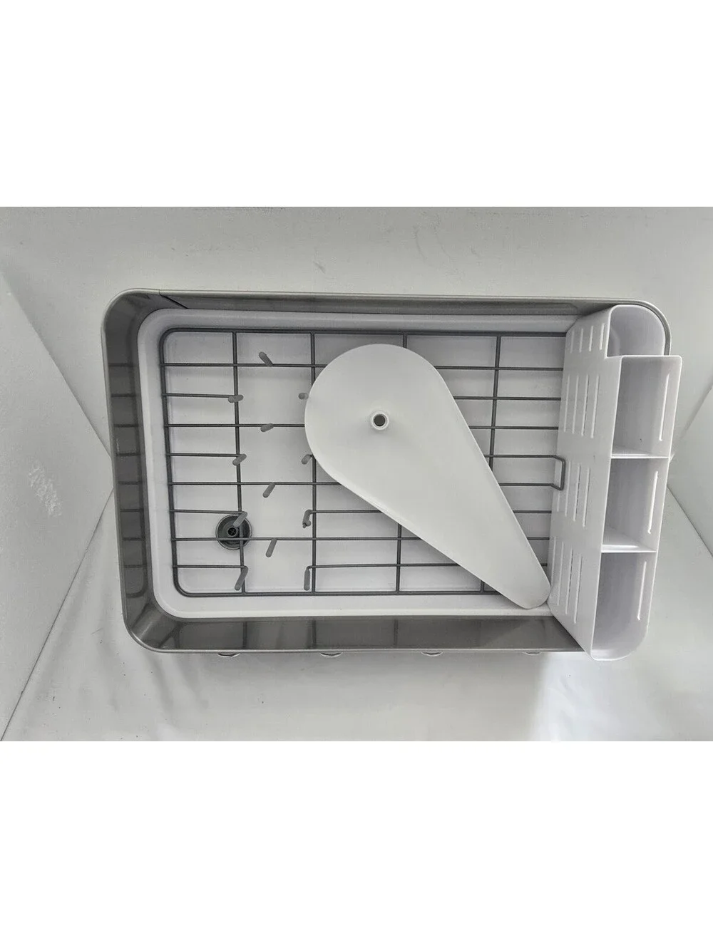 simplehuman Compact Kitchen Steel Frame Dishrack, White